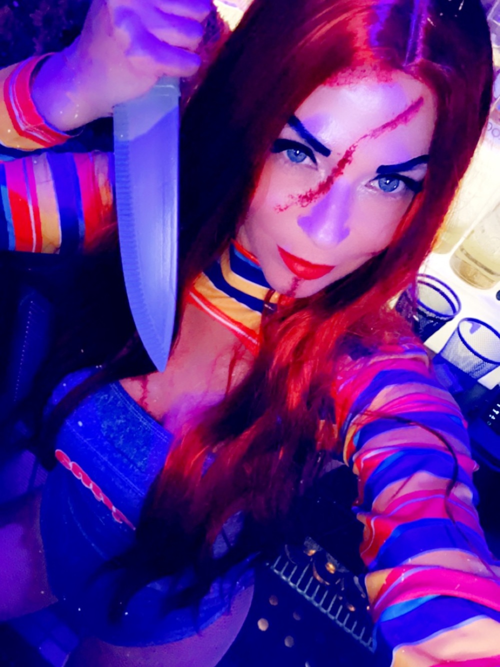 Fashion Nova Chucky Halloween outfit size small only worn
Once